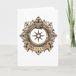Own Your Fate Vintage Snake Gothic Greeting Card