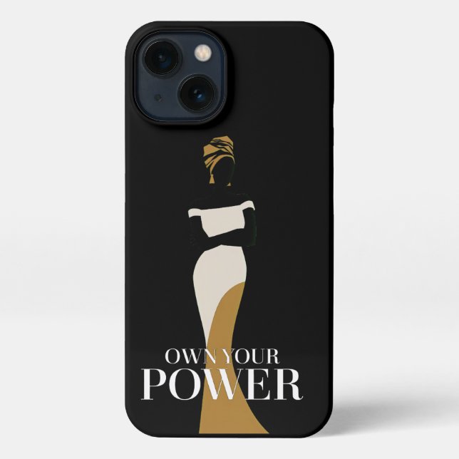 Own Your Power: A Portrait of Confidence and Grace iPhone Case (Back)