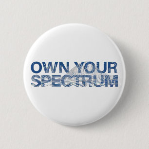 Own Your Spectrum – Autism Awareness Month Blue 6 Cm Round Badge