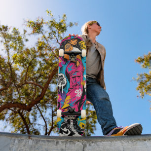 Own Your Style - Graffiti Pop Street Girl Pink Skateboard