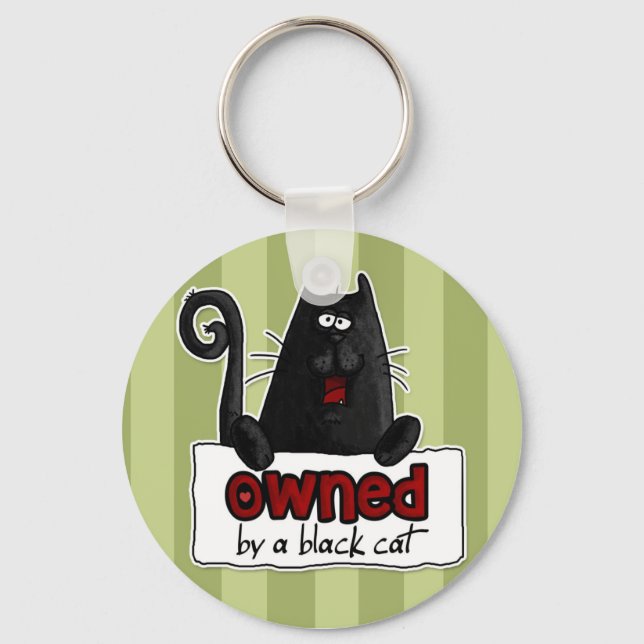 owned black cat key ring (Front)