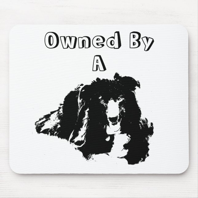 Owned By A Border Collie Funny Dog  Mouse Pad (Front)