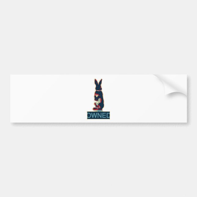 owned rabbit bumper sticker (Front)