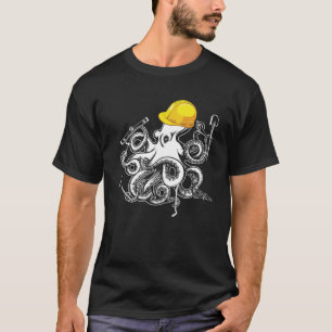 Owner House building Multitasking Octopus helmet T-Shirt