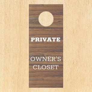 Owner's Closet Short term Rental Vacation Home Door Hanger