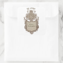 Ownership Bookplate Ex Libris Coat of Arms