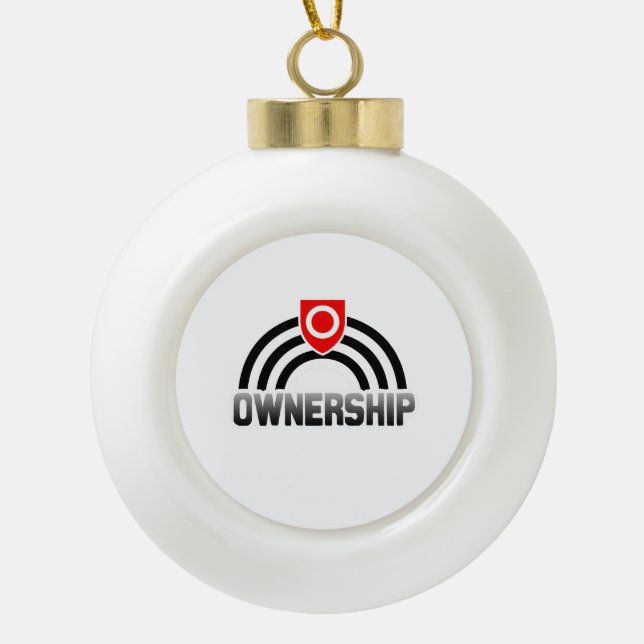 Ownership Pride Ceramic Ball Christmas Ornament (Front)