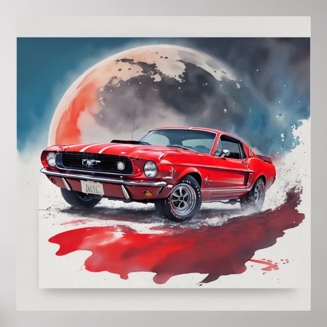 Owning a piece of a red Ford Mustang GT! Poster (Front)