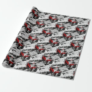 Owning The Mountain  -  Motocross Dirt-Bike Racer Wrapping Paper