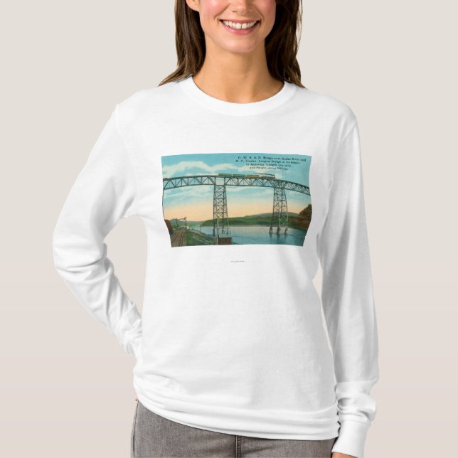 OWR & N Bridge SceneSnake River, ID T-Shirt (Front)