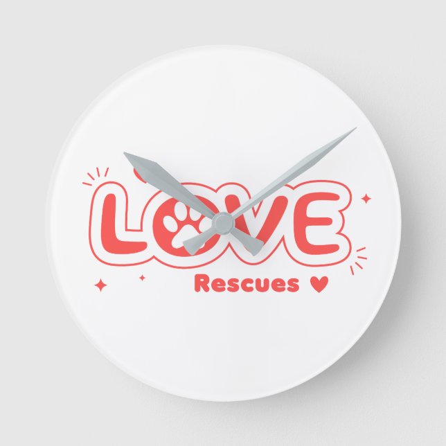OWRAssist Love Rescues Round Clock (Front)