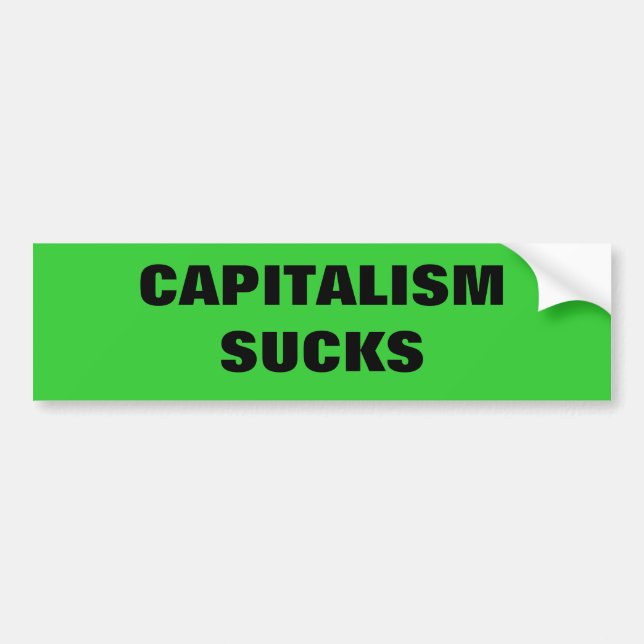 #OWS CAPITALISM SUCKS BUMPER STICKER (Front)