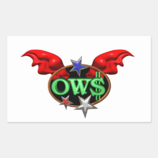 OWS Operation Wall Street Join the movement Rectangular Sticker