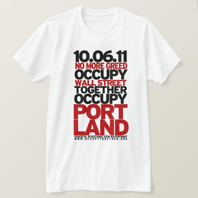 OWS Portland Style T-Shirt (Design Front)