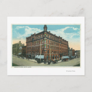 Owsley Block View of TownButte, MT Postcard