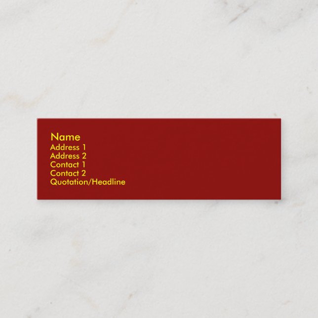 Ox Blood Business Card (Front)