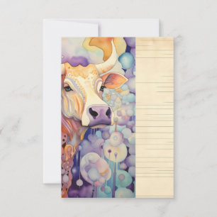 Ox Bull Cow Farm wedding RSVP Card