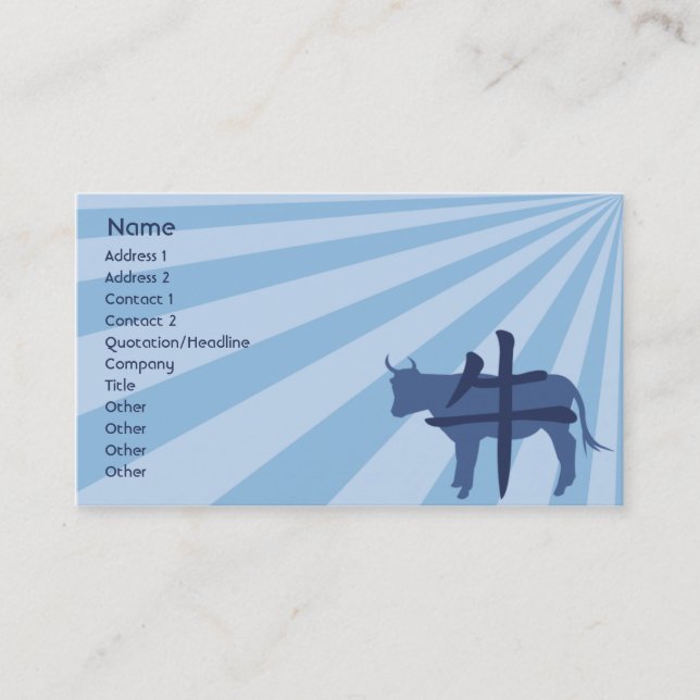 Ox - Business Card (Front)
