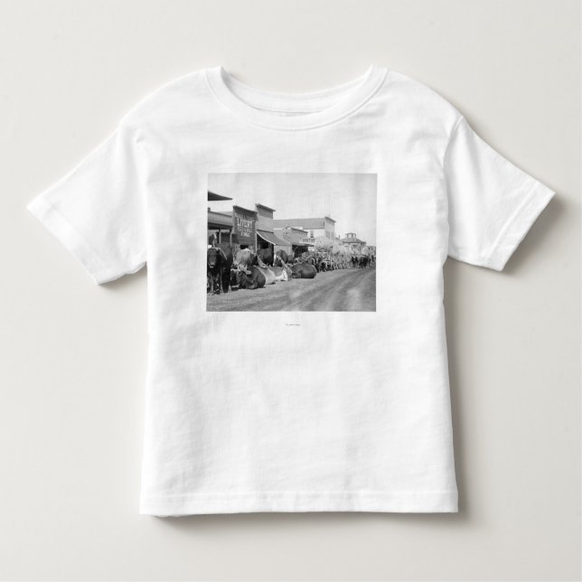 Ox Teams along Main Street of Sturgis Photograph Toddler T-Shirt (Front)
