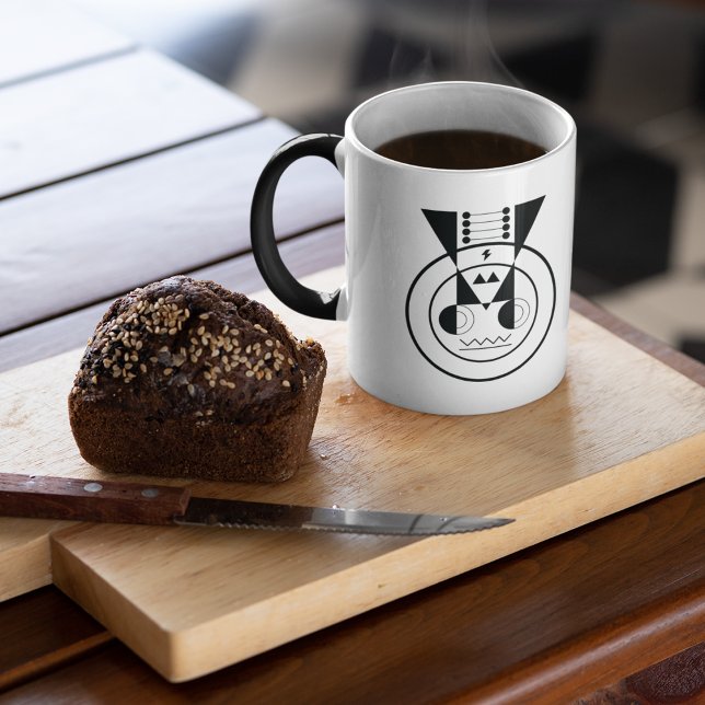 Ox Zodiac - Ushi Geometric Symbol Magic Mug (Sip with strength, Ushi zodiac mug for grounded mornings.)