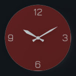 Oxblood Red 4A0000 Colour with Add Your Name Optio Large Clock<br><div class="desc">A full scale PNG image based on the HEX code (six-digit hex triplet) shown. Use this code to mix, match and customise any other item to go with this, or to add to other collections. Hex codes may be used to customise most text and background colours on Zazzle products. You...</div>