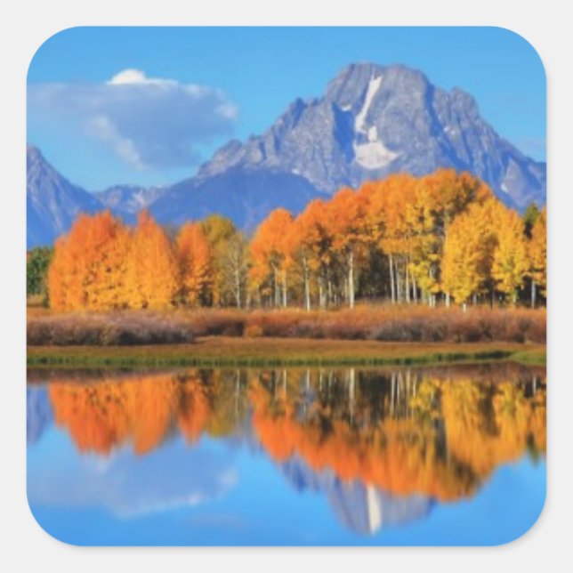 Oxbow Bend Sunrise Square Sticker (Front)