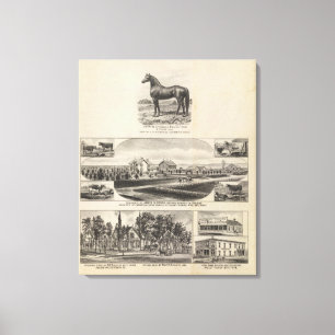 Oxford and Abilene Residences, Kansas Canvas Print