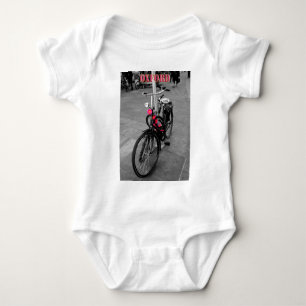 Oxford bike baby bodysuit