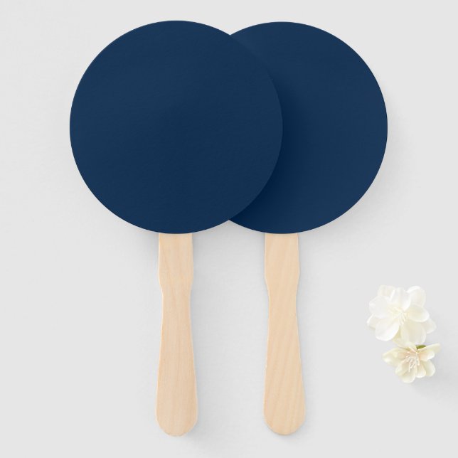 Oxford Blue Custom Hand Fans (Set) (Front and Back)