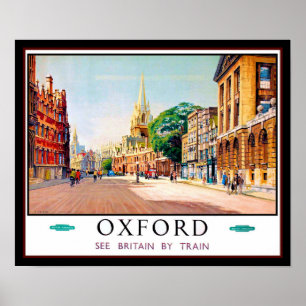 Oxford by Rail Travel Poster