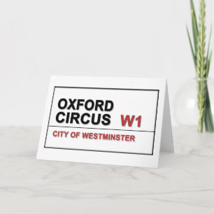 Oxford Circus Lodon England Holiday Card