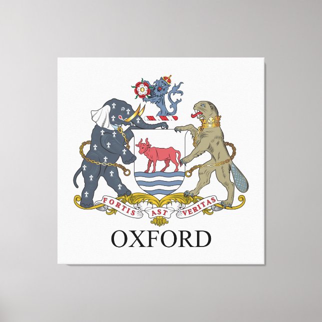 Oxford coat of arms canvas print (Front)
