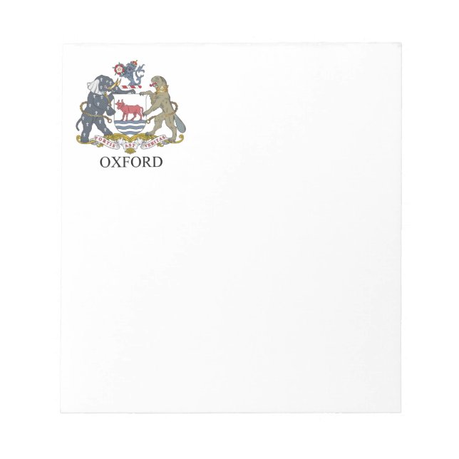 Oxford coat of arms notepad (Front)