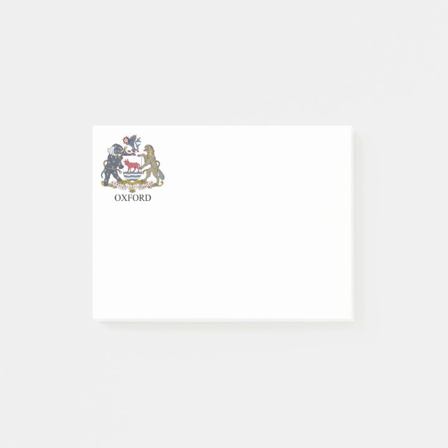 Oxford coat of arms post-it notes (Front)