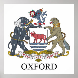 Oxford coat of arms poster