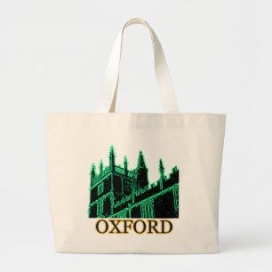 Oxford England 1986 Building Spirals Green Large Tote Bag