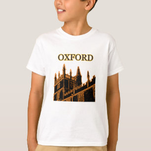 Oxford England 1986 Building Spirals Orange T-Shirt
