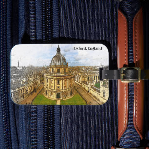 Oxford England Castle Panorama View  Luggage Tag