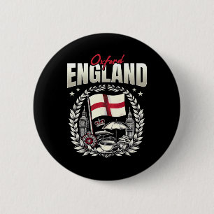 Oxford England Flag Souvenir Oxford Vacation  6 Cm Round Badge