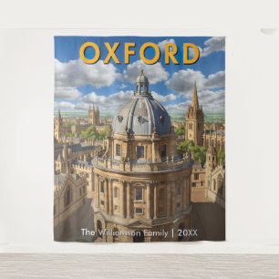 Oxford, England Radcliffe Camera Retro Travel Tapestry
