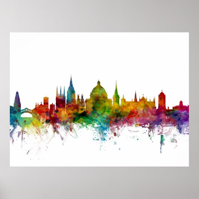 Oxford England Skyline Poster (Front)