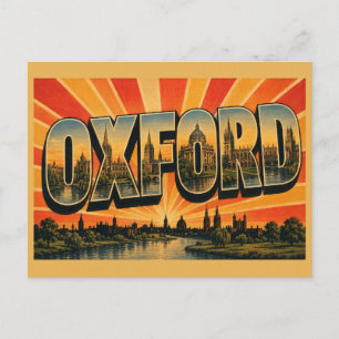 Oxford England Vintage Travel Art Postcard