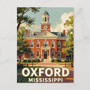 Oxford Mississippi Historic Square Travel Postcard