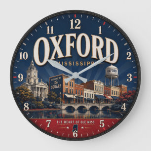 Oxford Mississippi Large Clock