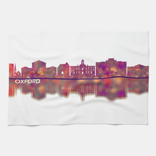 Oxford Mississippi Skyline Tea Towel (Horizontal)
