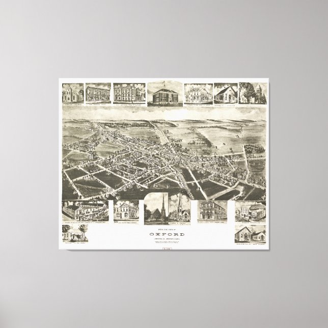 Oxford, Pennsylvania (1907) Canvas Print (Front)