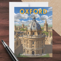 Oxford Skyline Radcliffe Camera Retro Personalised