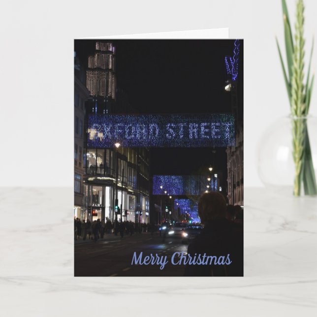 Oxford Street London UK Festive Christmas Shopping Card (Front)