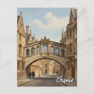 Oxford University Bridge of Sighs England Travel Postcard