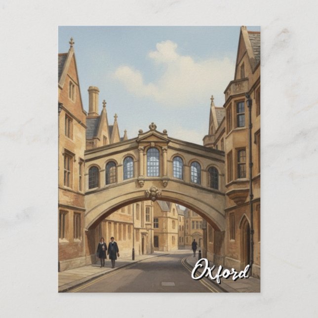 Oxford University Bridge of Sighs England Travel Postcard (Front)
